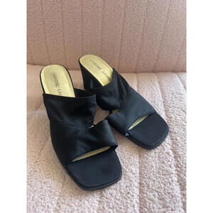 Black Mule Kitten Heels